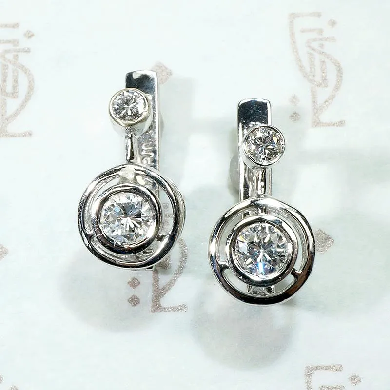 Must Have Pretty & Practical Art Deco Diamond Earrings