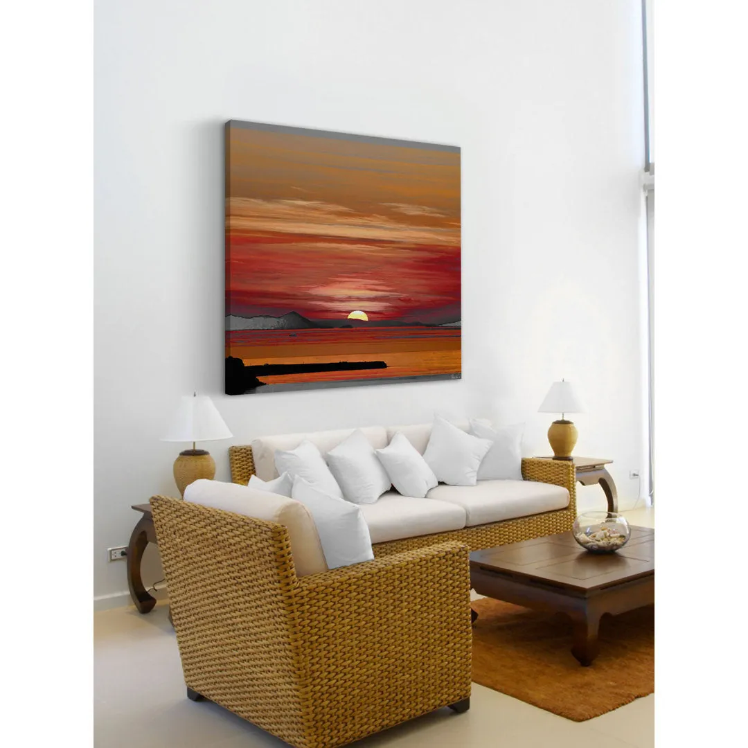 'Mykonos' by Parvez Taj - Wrapped Canvas Watercolor Painting Print Union Rustic Size: 40" H x 40" W