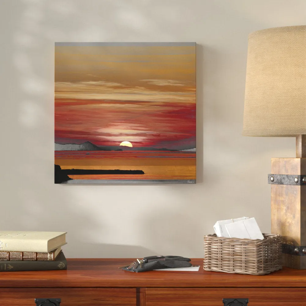 'Mykonos' by Parvez Taj - Wrapped Canvas Watercolor Painting Print Union Rustic Size: 40" H x 40" W