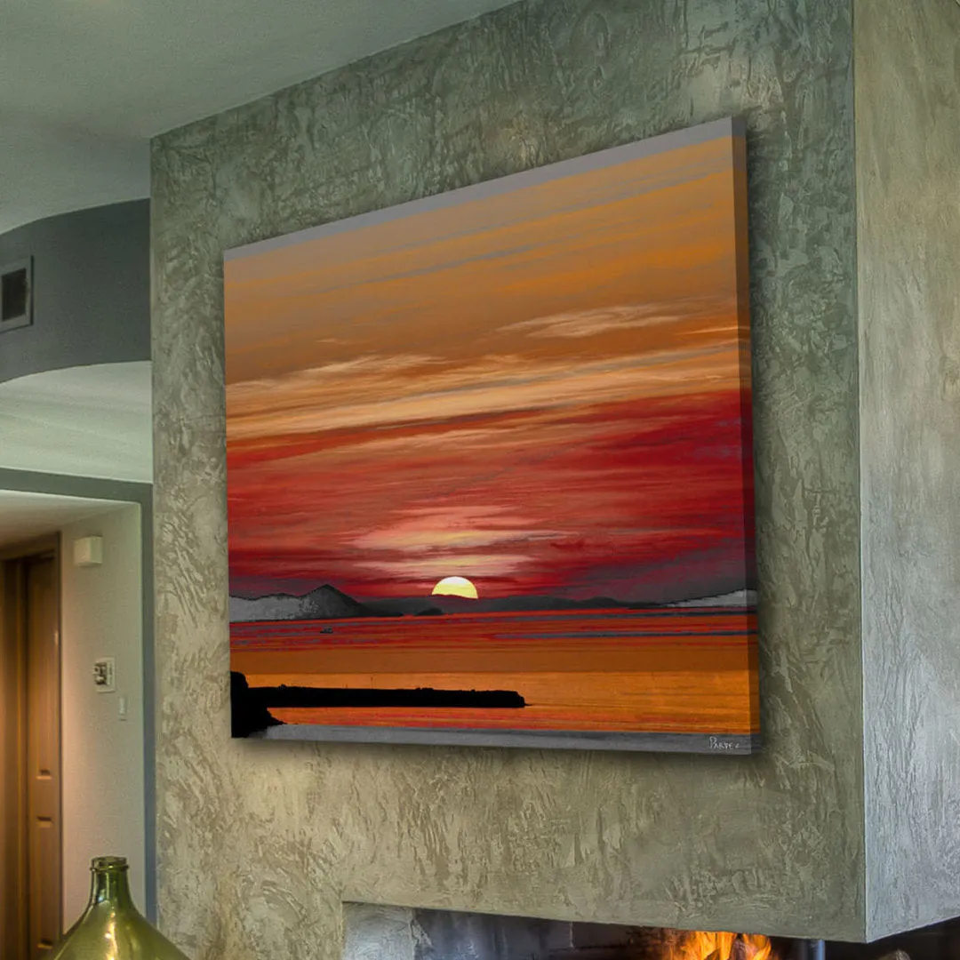 'Mykonos' by Parvez Taj - Wrapped Canvas Watercolor Painting Print Union Rustic Size: 40" H x 40" W