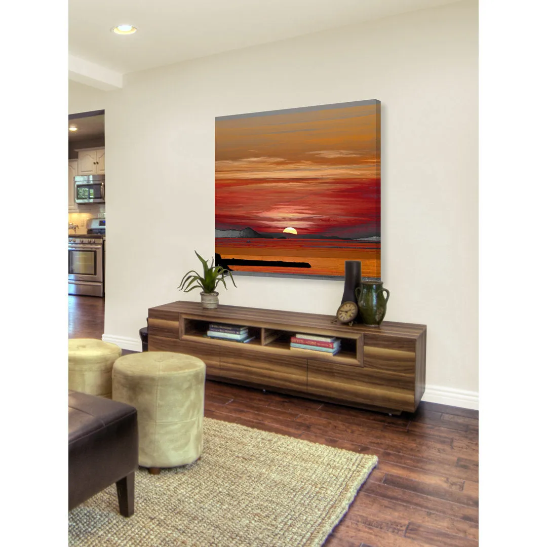 'Mykonos' by Parvez Taj - Wrapped Canvas Watercolor Painting Print Union Rustic Size: 40" H x 40" W