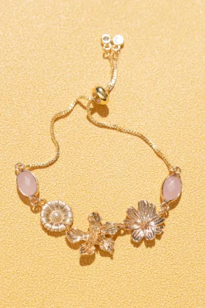 Nalla Rose Quartz Floral Bracelet