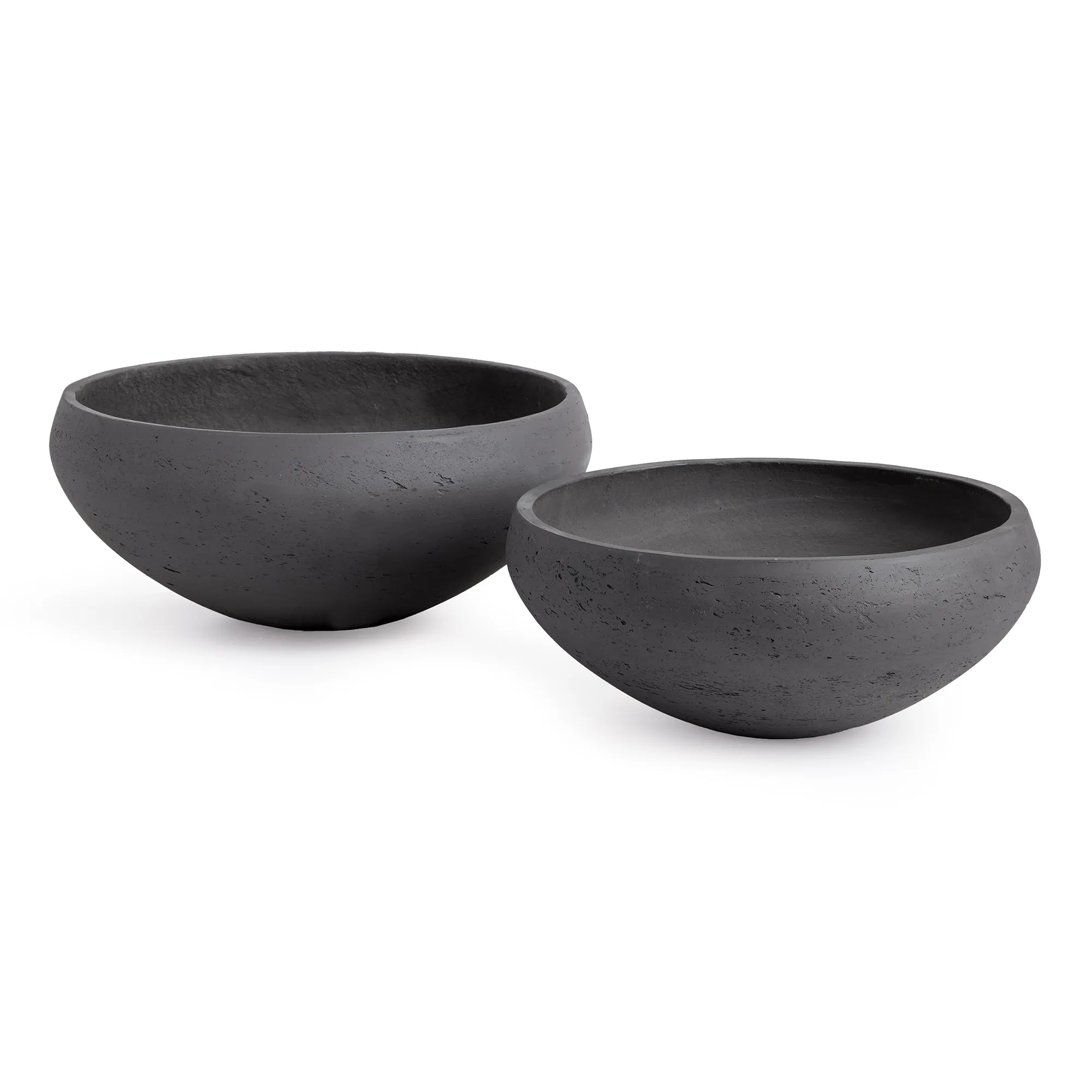 NAPA Home & Garden, CONCRETELITE TERRANEA LOW BOWLS, SET OF 2,N3AC06BK
