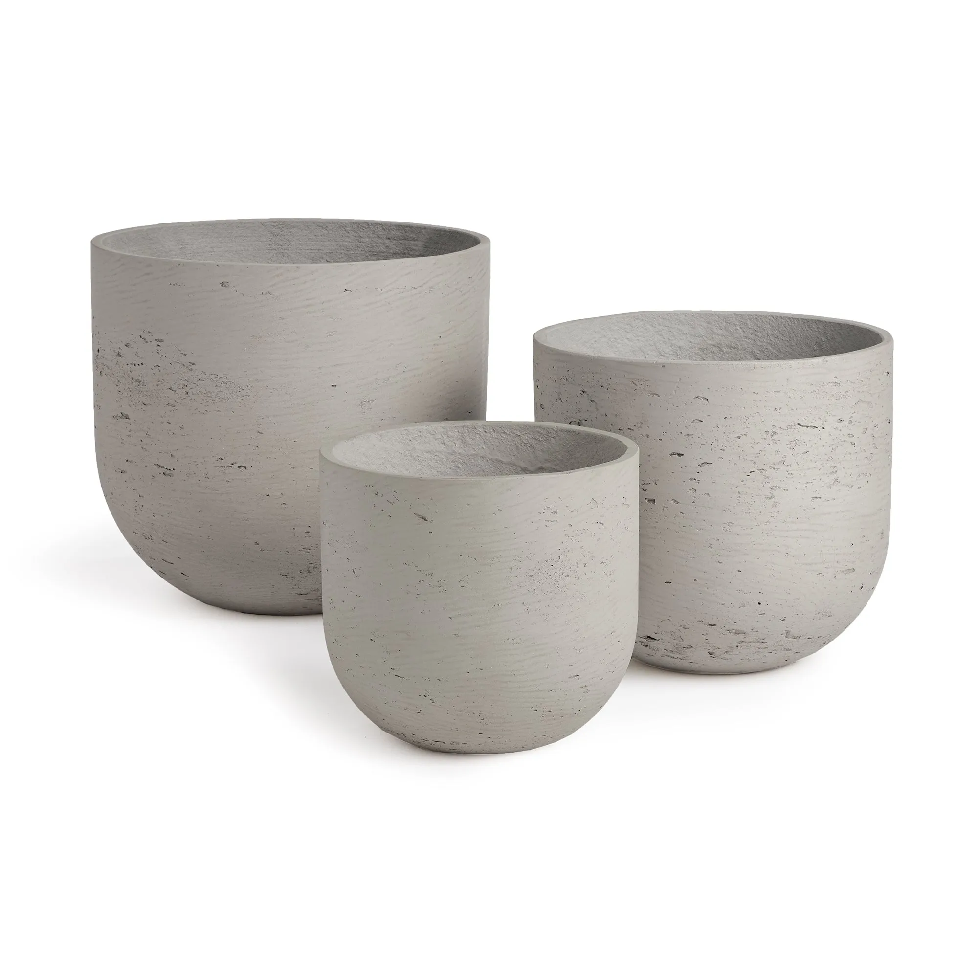 NAPA Home & Garden, CONCRETELITE TERRANEA POTS, SET OF 3,N3AC07GY
