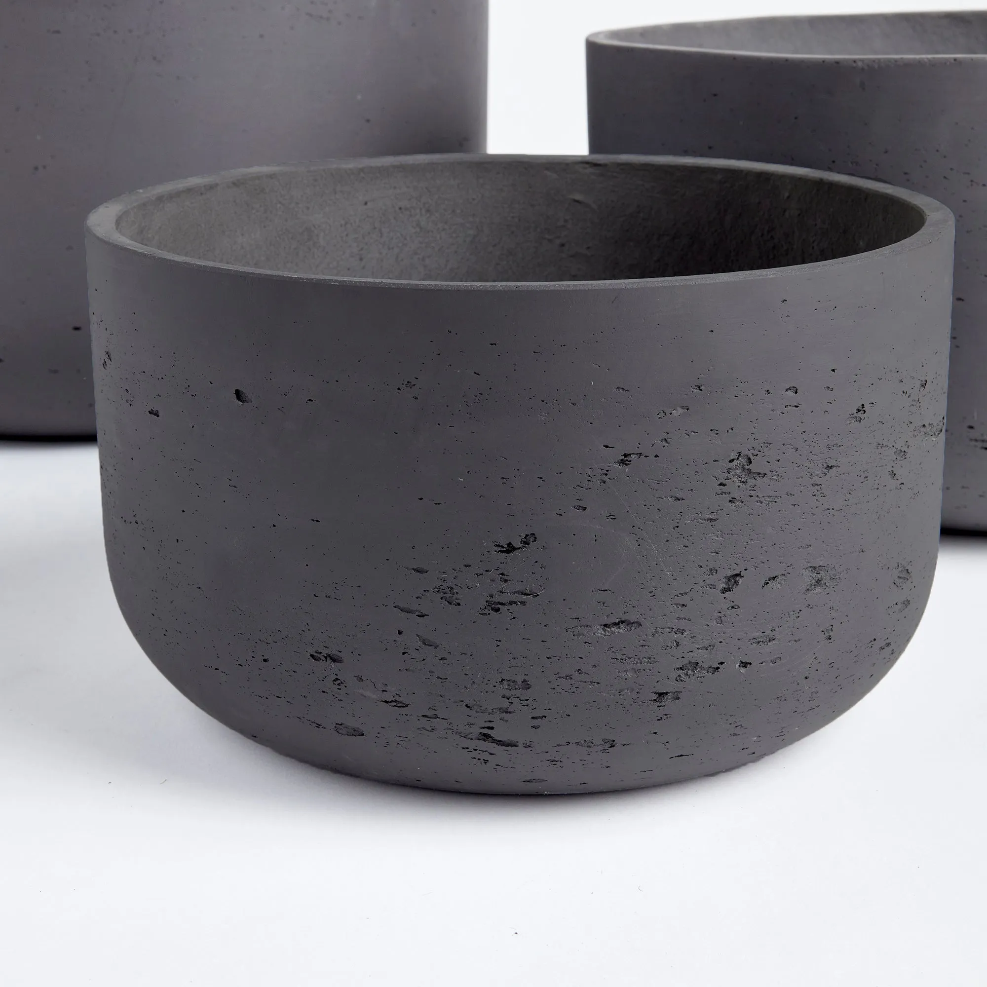 NAPA Home & Garden, CONCRETELITE TERRANEA WIDE POTS, SET OF 3,N3AC04BK