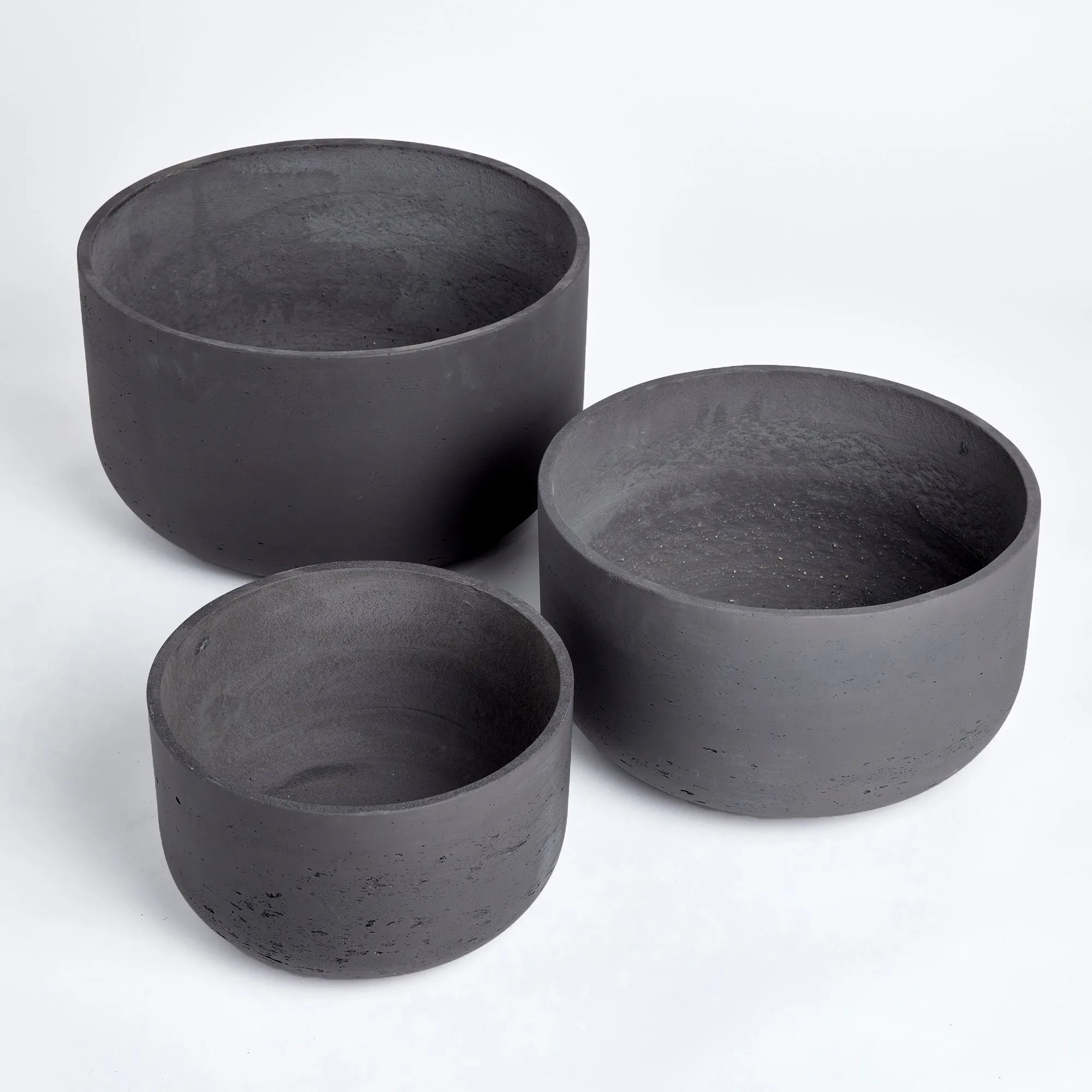 NAPA Home & Garden, CONCRETELITE TERRANEA WIDE POTS, SET OF 3,N3AC04BK