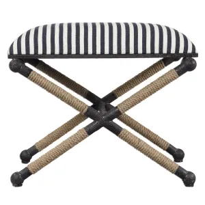 Naxos Iron & Rope Striped Bench - Small
