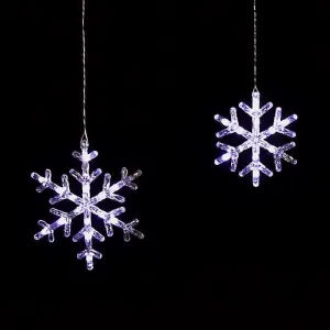 New Philips 10-Count Steady and Twinkling Cool White LED Hanging Snowflakes cool white! These are very expensive to buy retail!