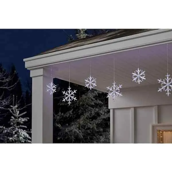 New Philips 10-Count Steady and Twinkling Cool White LED Hanging Snowflakes cool white! These are very expensive to buy retail!