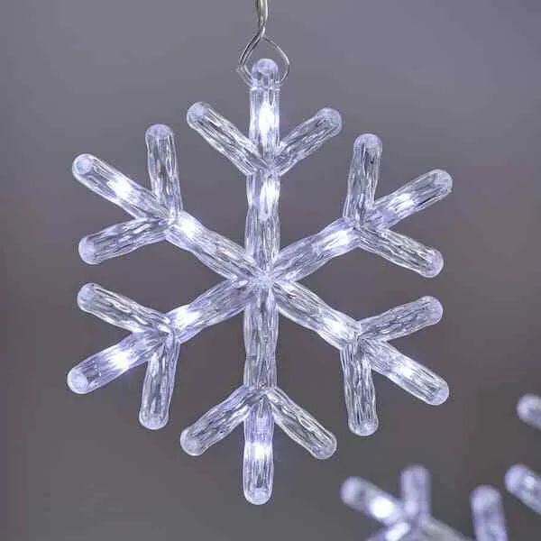 New Philips 10-Count Steady and Twinkling Cool White LED Hanging Snowflakes cool white! These are very expensive to buy retail!