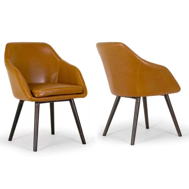New Set of 2 Terri Arm Chairs in Cappuccino Brown By Foundstone! Retails $565 w/tax!