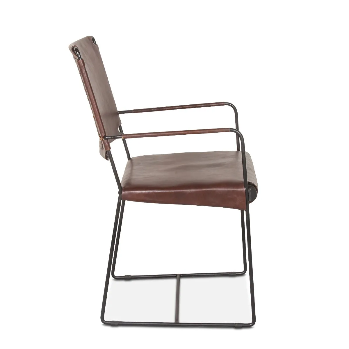 New York Arm Chair Chocolate Leather