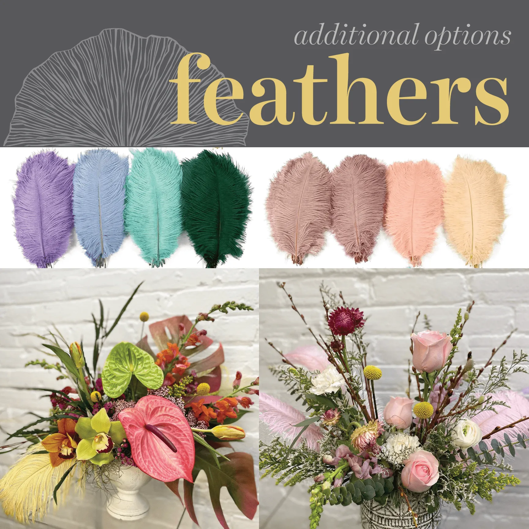 New York Contemporary, Jewel Tone - Floral Arrangement (Modest)