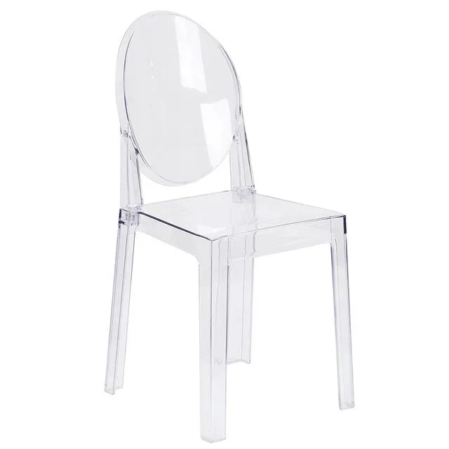 Nordic Dining Chairs Transparent Ghost Chair Makeup Dressing Chair Modern Dining Chairs Set for Kitchen Garden Indoor Outdoor