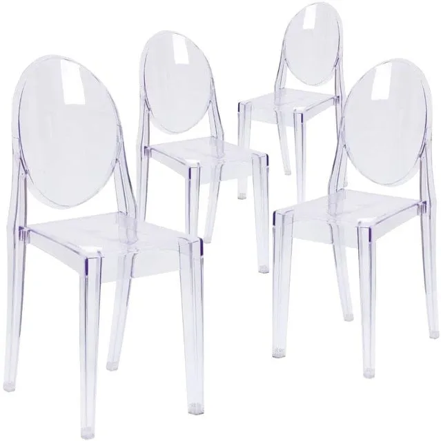 Nordic Dining Chairs Transparent Ghost Chair Makeup Dressing Chair Modern Dining Chairs Set for Kitchen Garden Indoor Outdoor