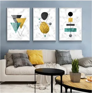 Nordic Geometric Art Pattern Wall Art