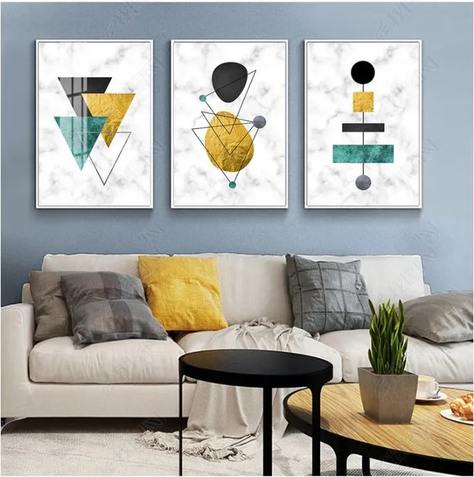 Nordic Geometric Art Pattern Wall Art