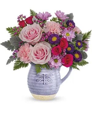 Nouri's Playful Pitcher Bouquet