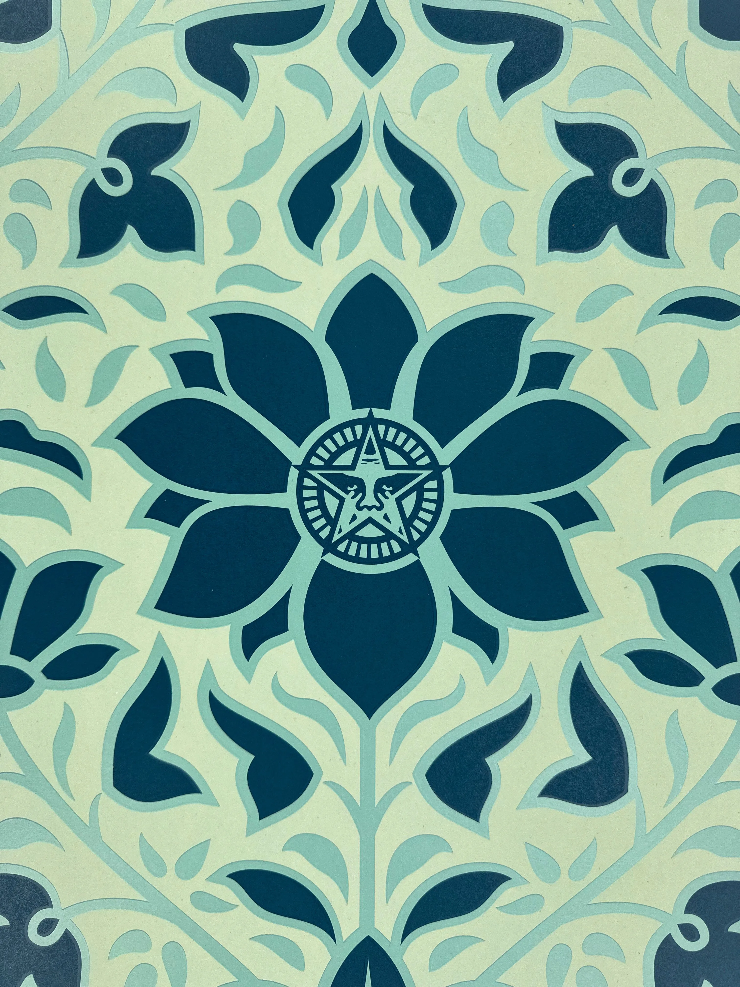 Obey Deco Floral Pattern (Blue)