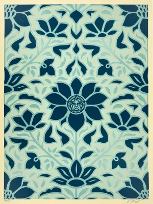 Obey Deco Floral Pattern (Blue)