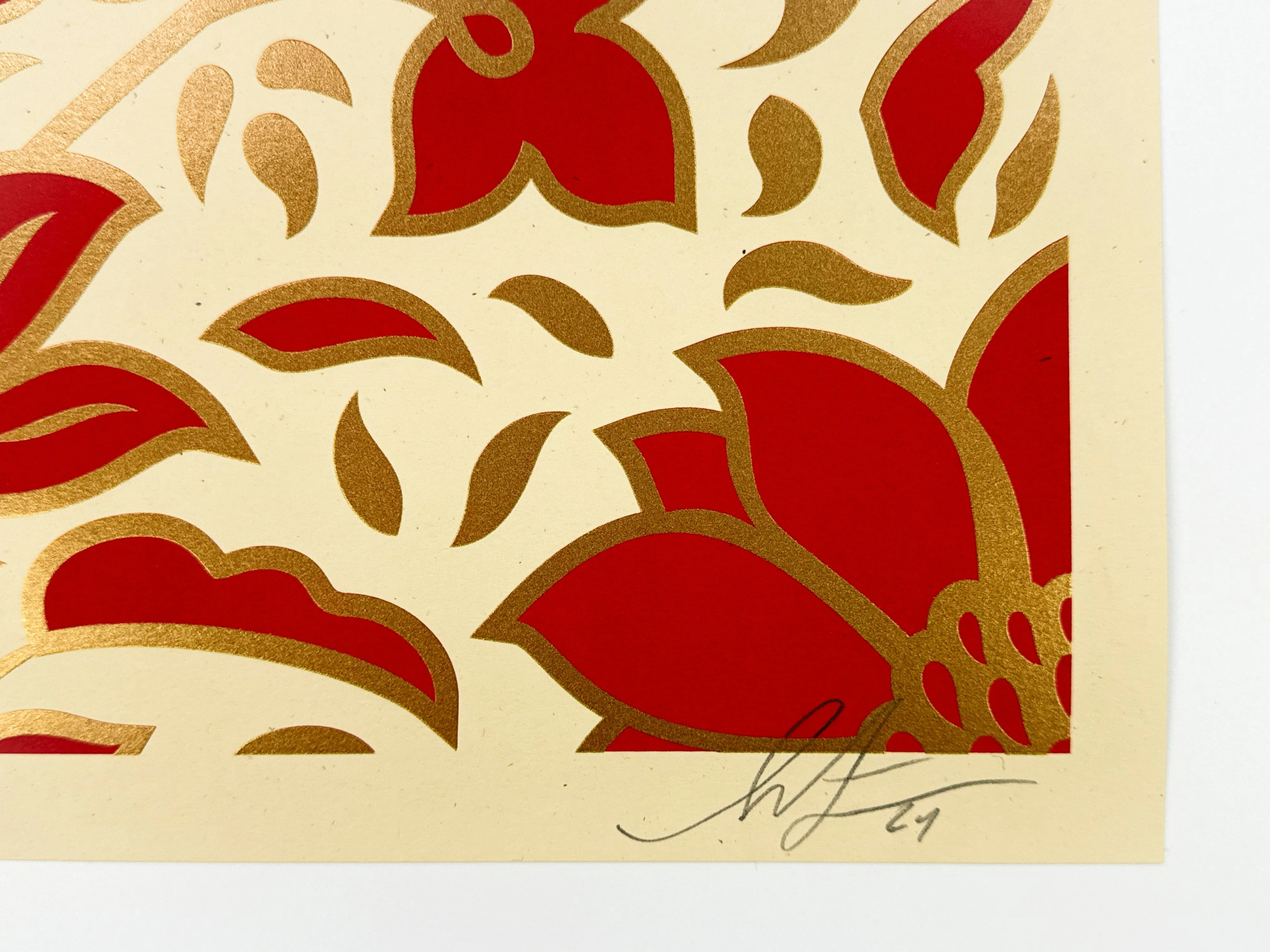 Obey Deco Floral Pattern (Red)
