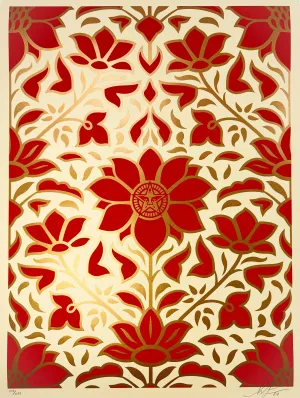 Obey Deco Floral Pattern (Red)