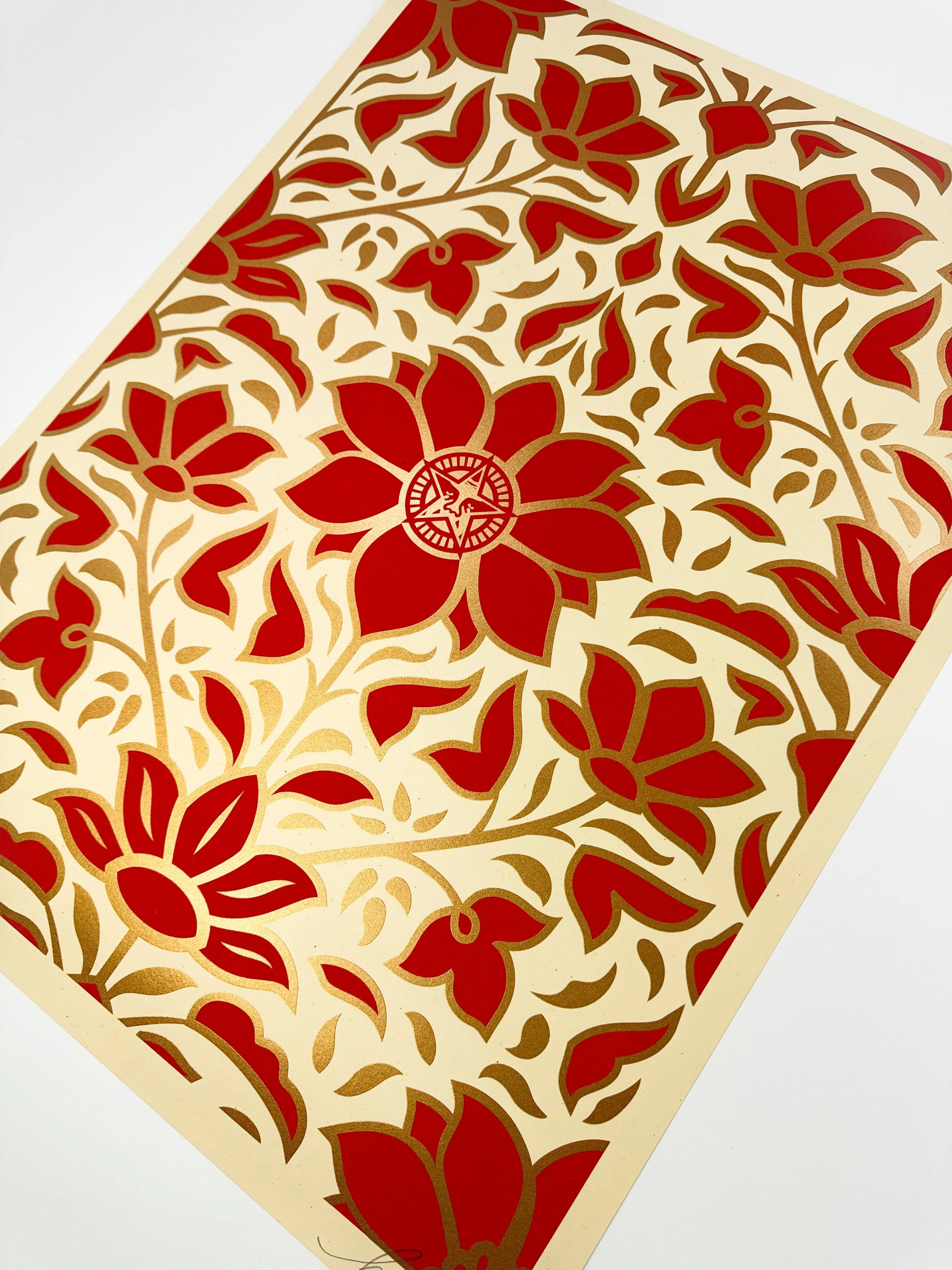 Obey Deco Floral Pattern (Red)