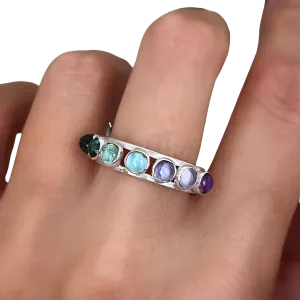 Ombré ring in silver - size 7 1/2