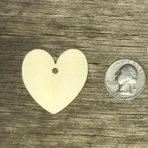 ONE Hole Heart Tags 100 QTY 1-1/2 inch