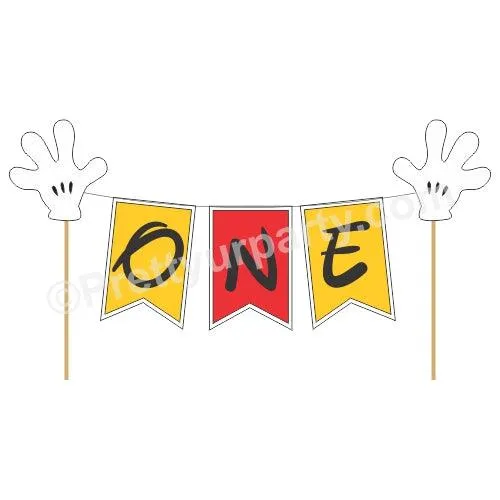 One Mickey Cake Bunting