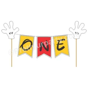 One Mickey Cake Bunting