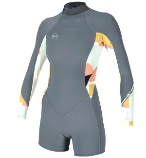 O'Neill Bahia 2/1 Back Zip L/S Spring Shorty Wetsuit