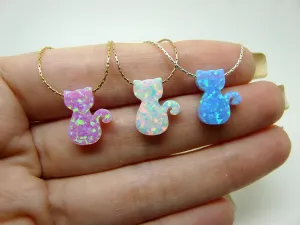 Opal Cat Necklace – Purrfectly Adorable