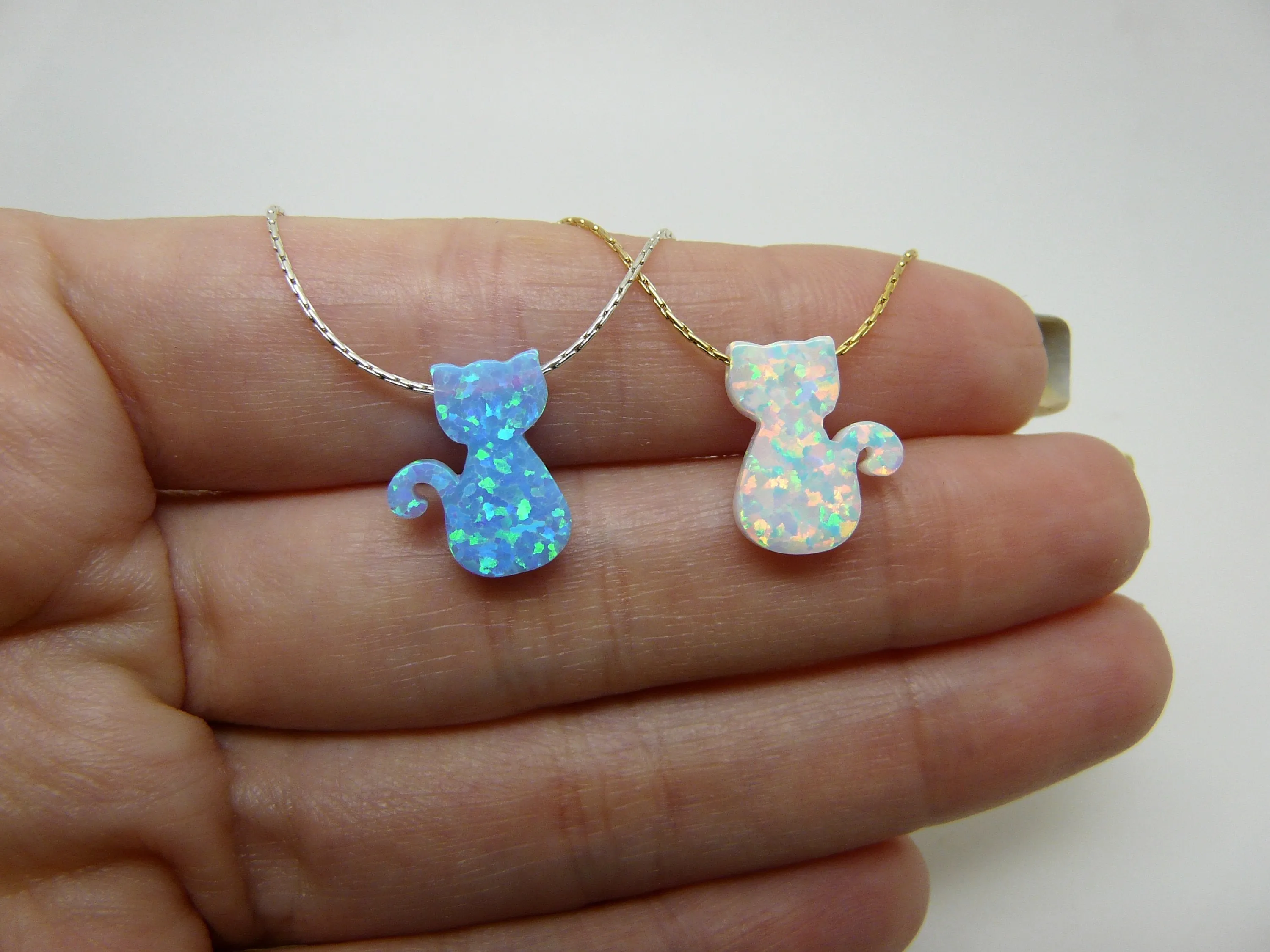 Opal Cat Necklace – Purrfectly Adorable