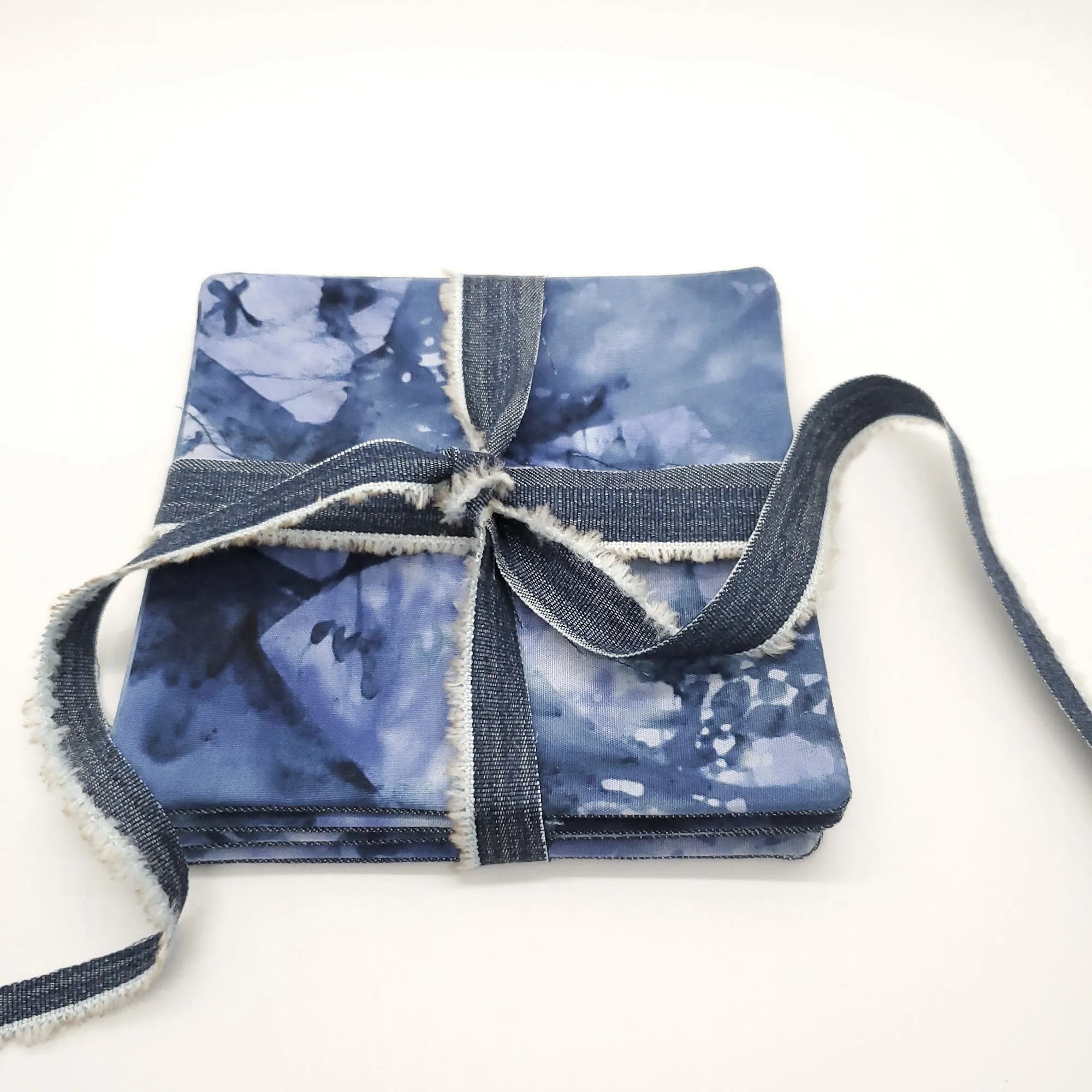 Origami Cloth Coasters in Ocean Blue   Denim