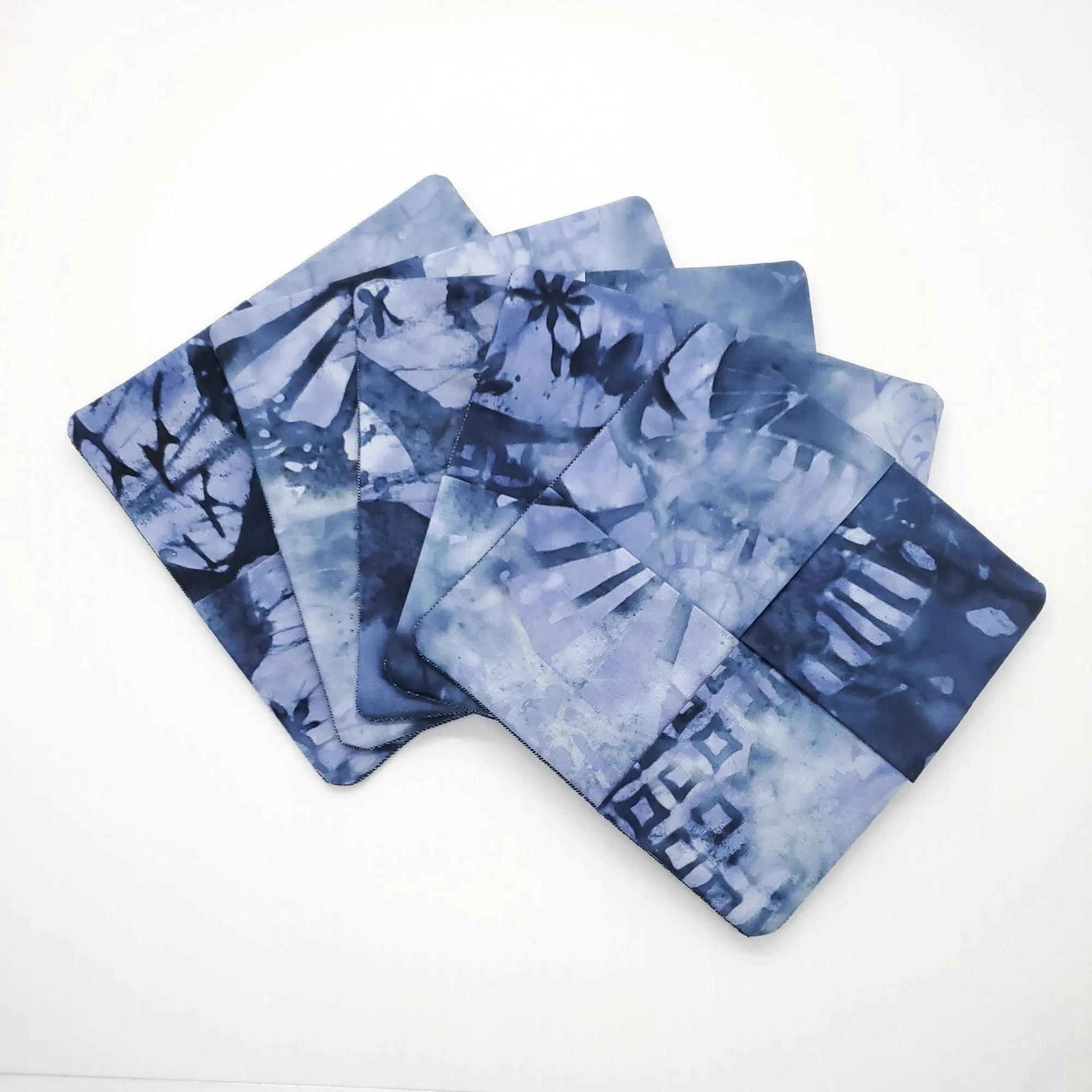 Origami Cloth Coasters in Ocean Blue   Denim