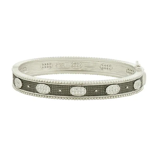 Oval Eternity Hinged Bangle