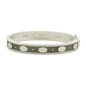 Oval Eternity Hinged Bangle