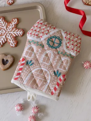 Oven Mit - Gingerbread House