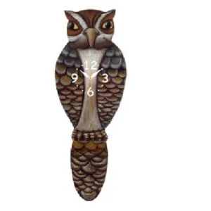 Owl Bird Pendulum Wall Clock