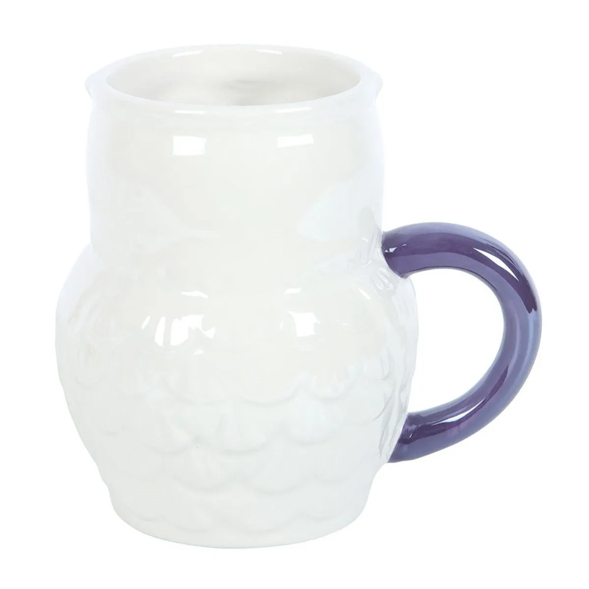 Owl Shaped Iridescent Mug – Cute Ceramic Animal Coffee Cup