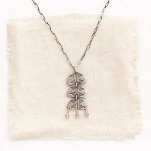 Pakal Trio Labradorite Dangle Necklace