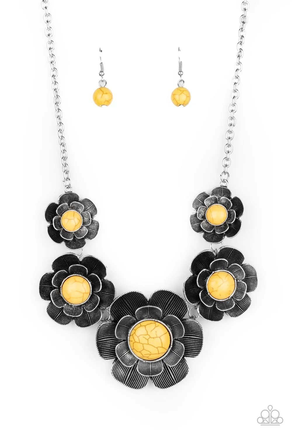Paparazzi Bountiful Badlands - Yellow Necklace