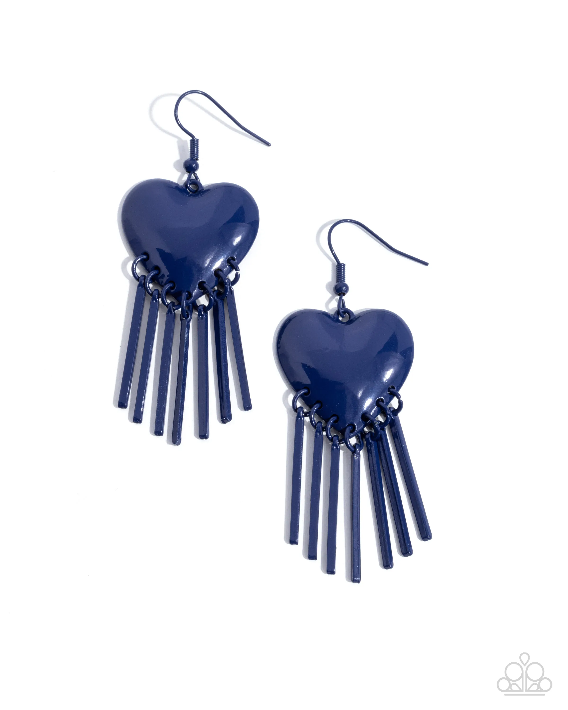 Paparazzi Flirty Fringe - Blue Earrings