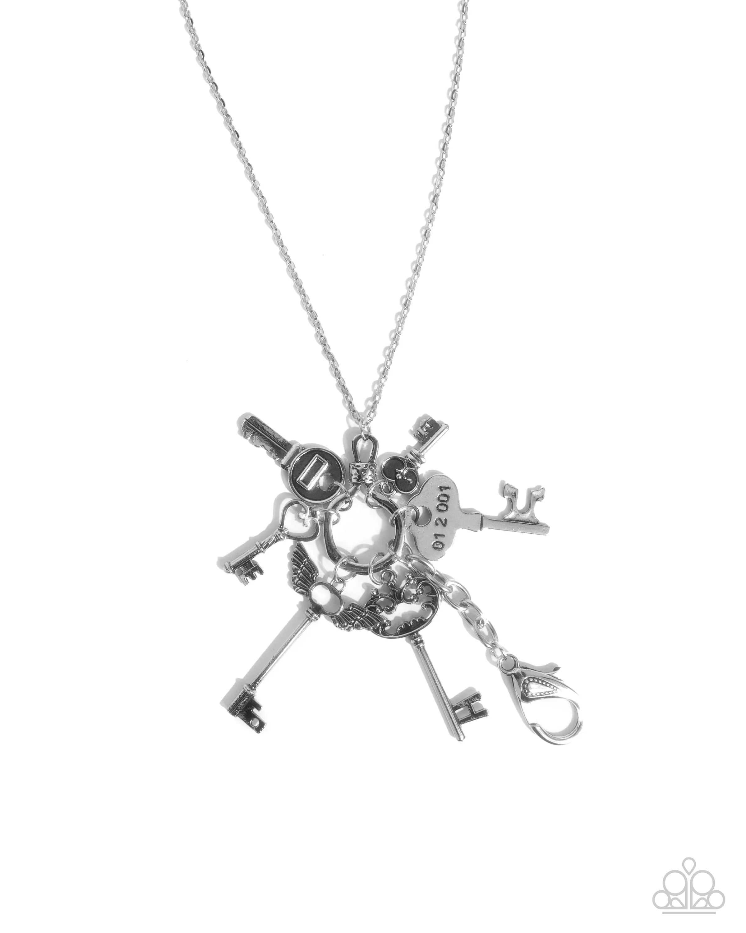 Paparazzi Key Ring - Silver Necklace