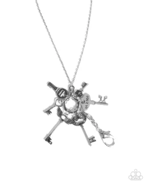 Paparazzi Key Ring - Silver Necklace