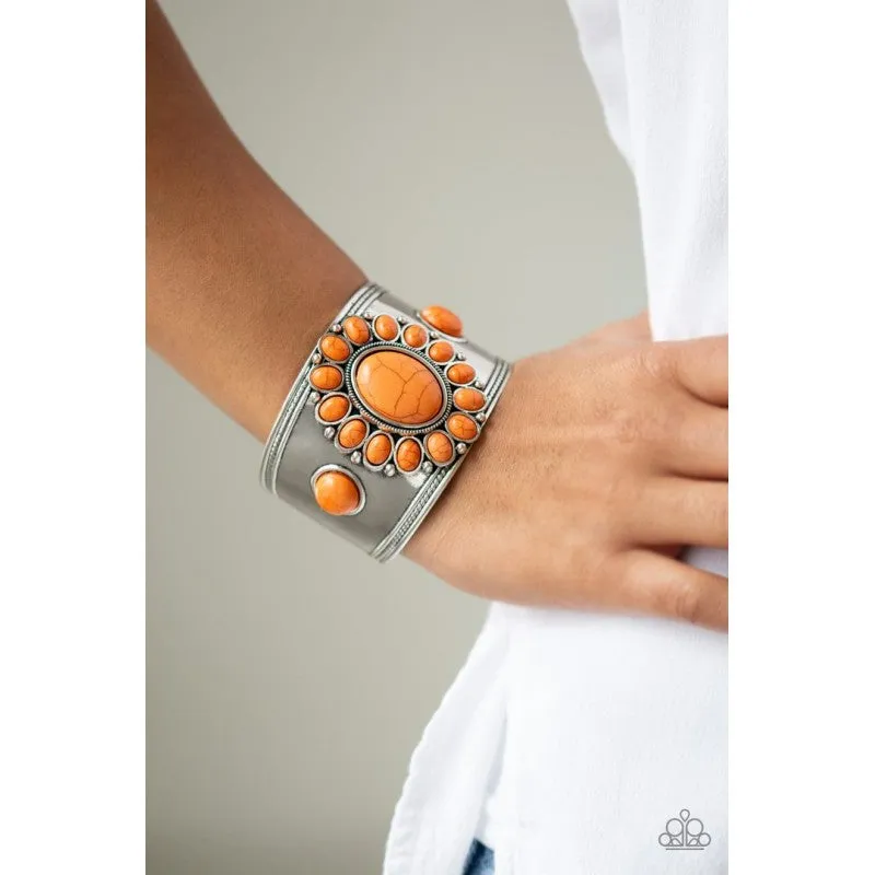 Paparazzi Rancho Roamer Necklace Orange & Room To Roam Bracelet Orange Set
