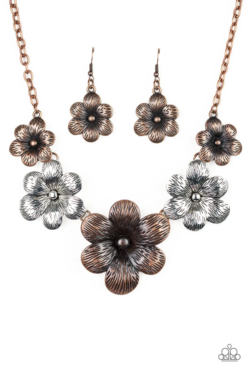 Paparazzi - Secret Garden - Multi Floral Pedal Necklace