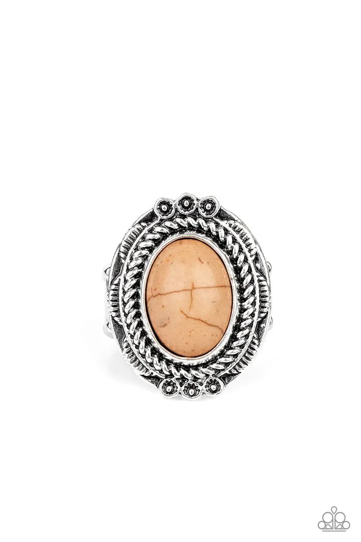 Paparazzi Tumblin' Tumbleweeds Ring Brown