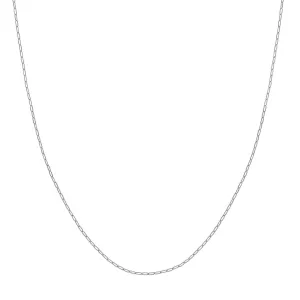 Paperclip 1.25mm Chain in White Gold